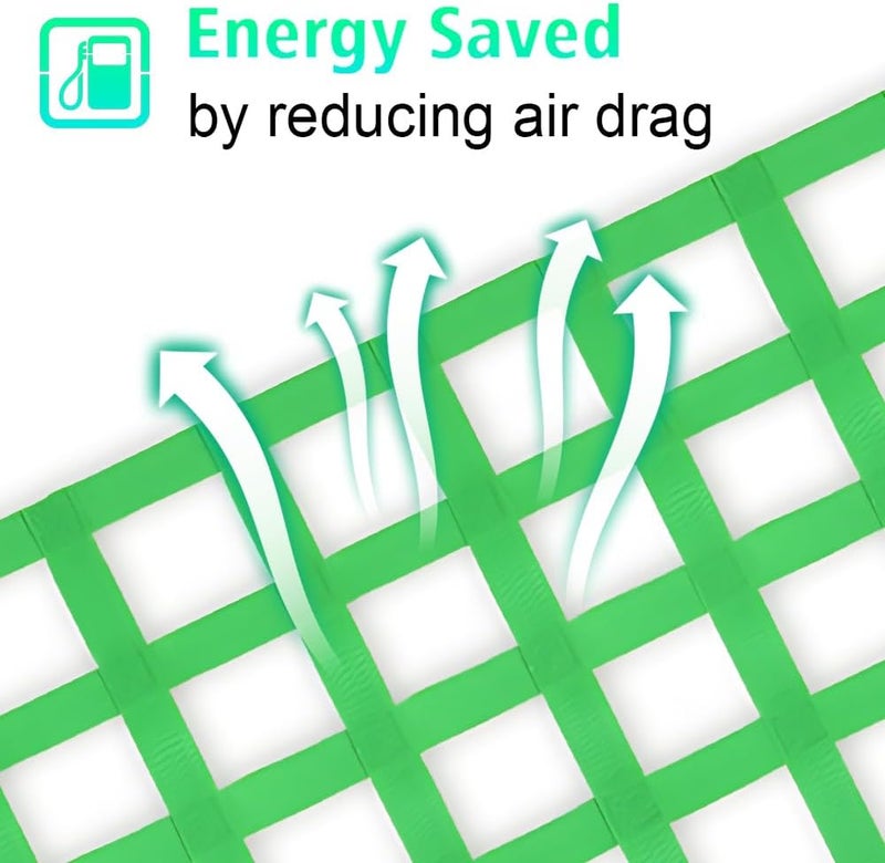 BARTOO Tailgate Net for Pickup Truck Bed, 60'' x 18'' Tailgate Mesh Cargo Net for Full Size Truck, Heavy Duty Cargo Netting with Hooks for Chevrolet, Ford, Toyota, GMC, Jeep, Fluorescent Green - Image 2